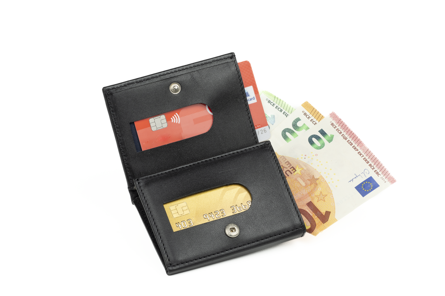 Trifold Wallet mit Daumenauschub